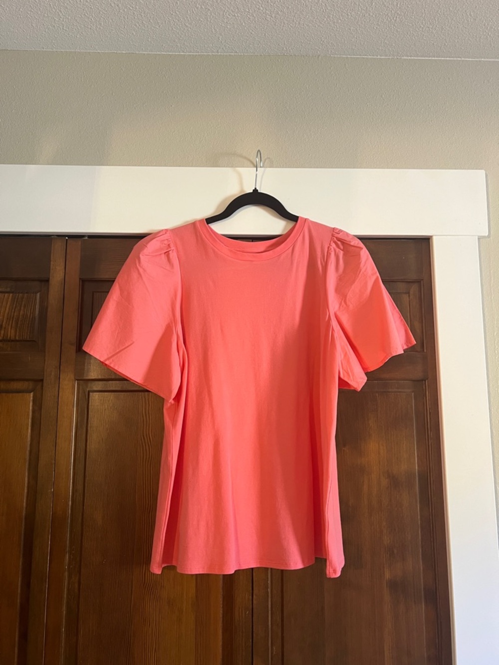 a new day Coral Puff-Sleeve Short Sleeve Tee